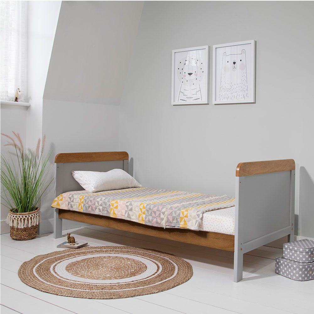 Tutti Bambini Rio Cot Bed with Changer & Mattress – Dove Grey/Oak - Image 6