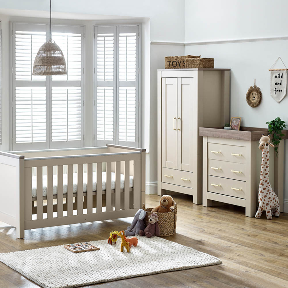 BabyStyle Charnwood Collection Bordeaux 3 Piece Nursery Furniture Set – Oatmeal - Image 2